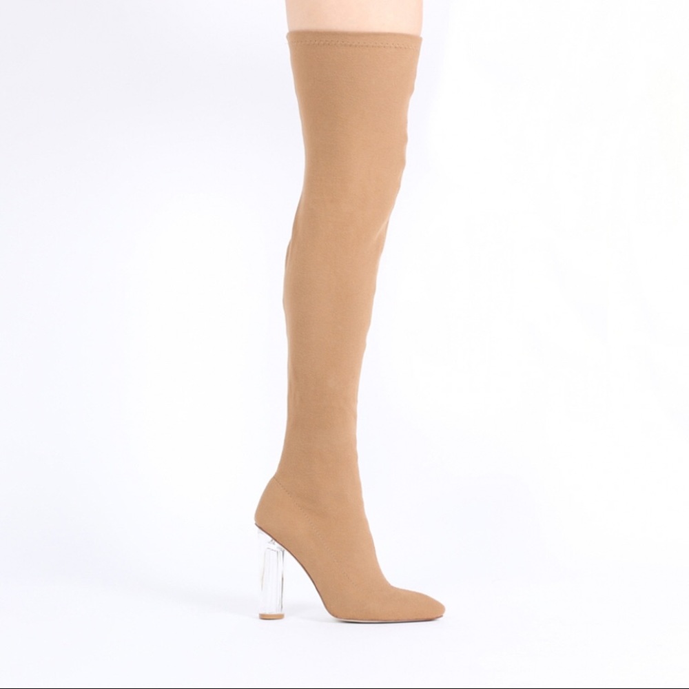 Nude over the Knee Boots.